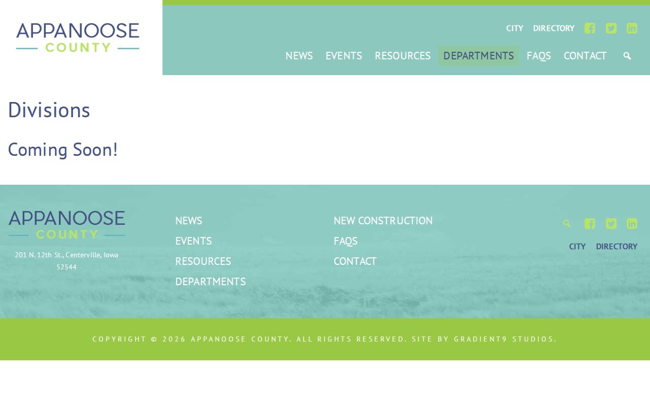 Appanoose County Sheriff page without a public arrest roster